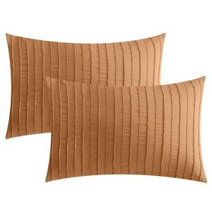 Pillowcases Standard Size Rust 2 Pack Boho Striped Bed Pillow Covers 20x26in